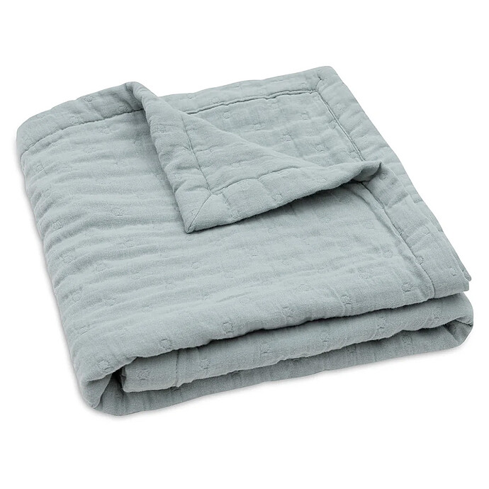 Couverture Berceau Jacquard - Sea Green pas cher