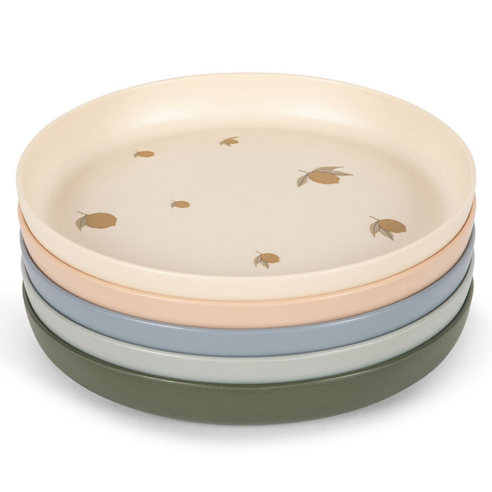 Lot de 5 Assiettes - Lemon Mix Konges Sløjd