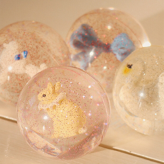 Lot de 2 Balles Rebondissantes - Lapin et Panda Konges Sløjd