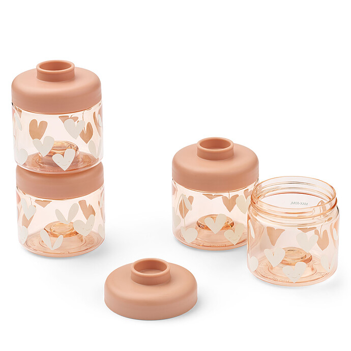 Lot de 4 Boîtes de Conservation Dominique Sweethearts Pale Tuscany - 100 ml Liewood