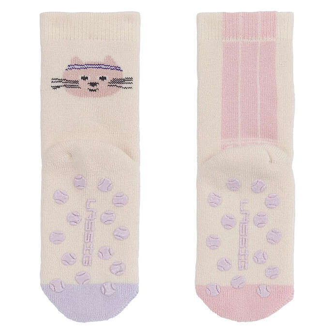 Lot de 2 Paires de Chaussettes Antidérapantes Chat - 19/22 LÄSSIG