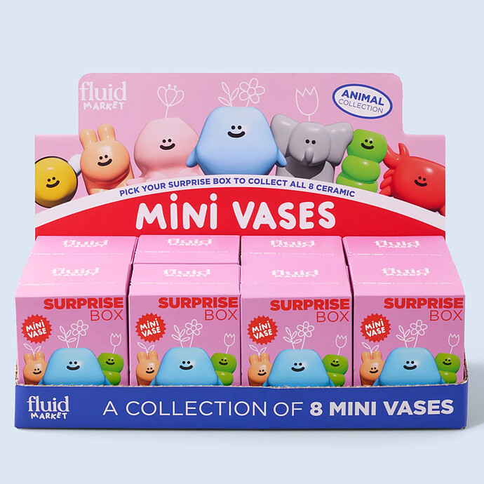 Mini Vase Surprise - Animaux Fluid Market