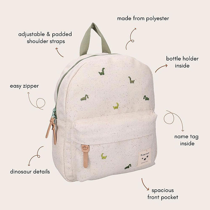 Sac à Dos Nostalgia - Dinosaures Vert pas cher