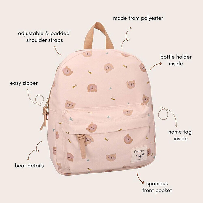 Sac à Dos Little Story - Oursons Beige pas cher