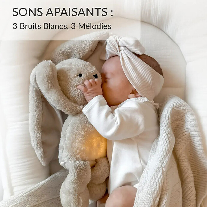 Peluche Veilleuse Bouillotte Sèche Lapin - Beige myHummy