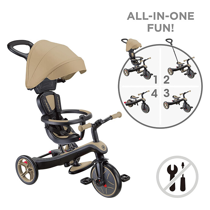 Tricycle Evolutif Trike Explorer 4-en-1 V2 - Sable Globber