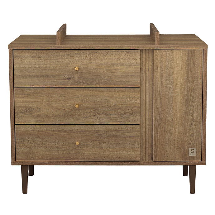 Commode et Plan à Langer Mokka - Chêne Mokka Sauthon