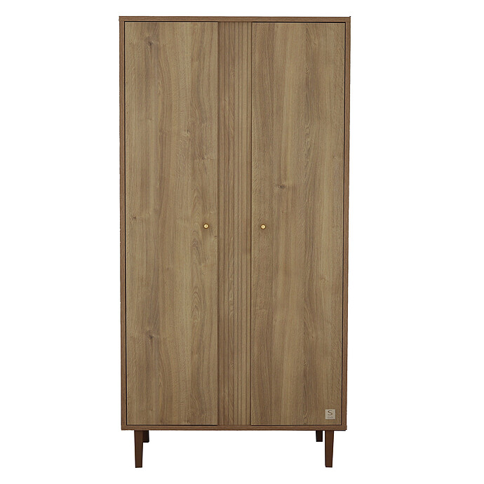 Armoire 2 Portes Mokka - Chêne Mokka Sauthon