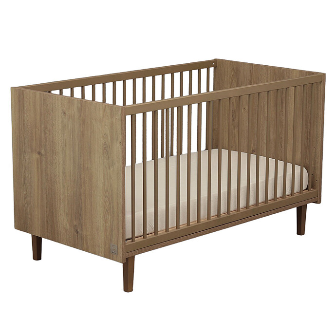 Lit Bébé Evolutif Mokka Chêne Mokka - 70 x 140 cm Sauthon