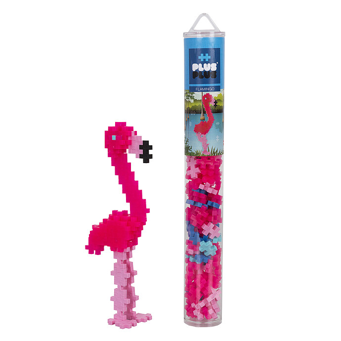 Tube Flamant Rose - 100 Pièces Plus-Plus