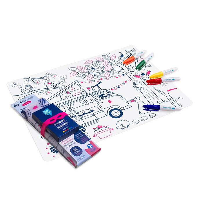 Set de Table à Colorier et ses 5 feutres - Dream Van Super Petit