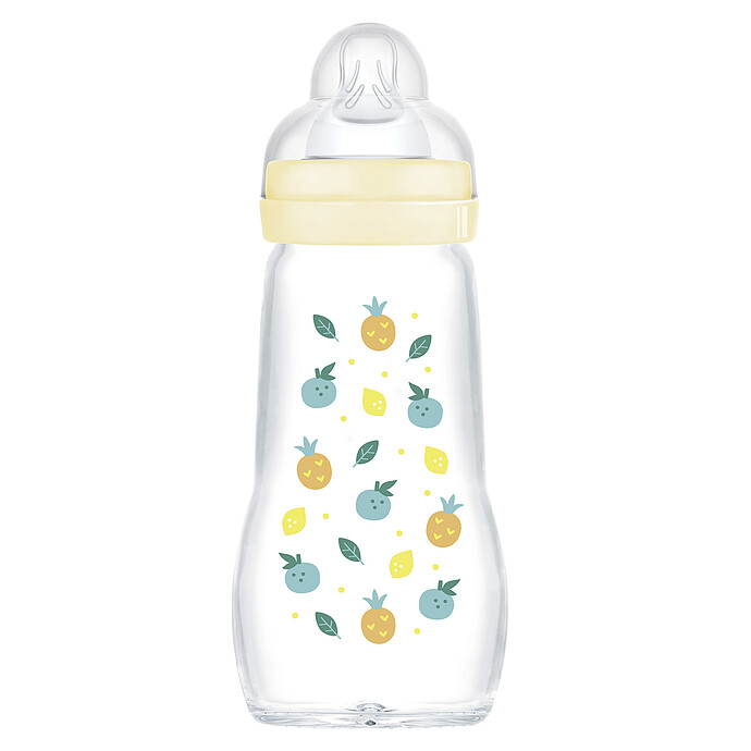 Biberon Verre Colors of Nature Blanc - 260 ml MAM