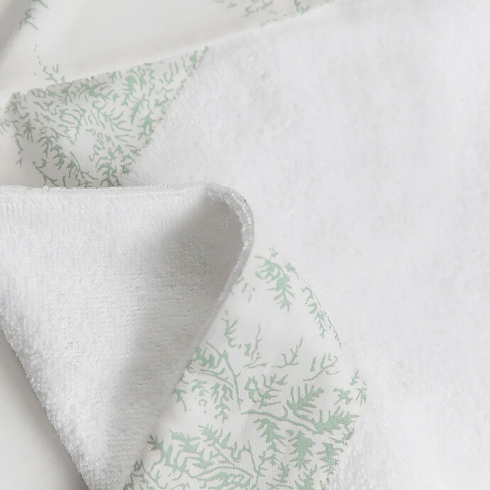 Cape de Bain - Feuillage Vert Tartine et Chocolat