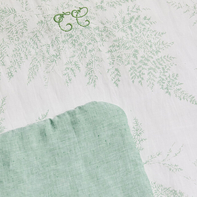 Plaid Réversible - Feuillage Vert pas cher