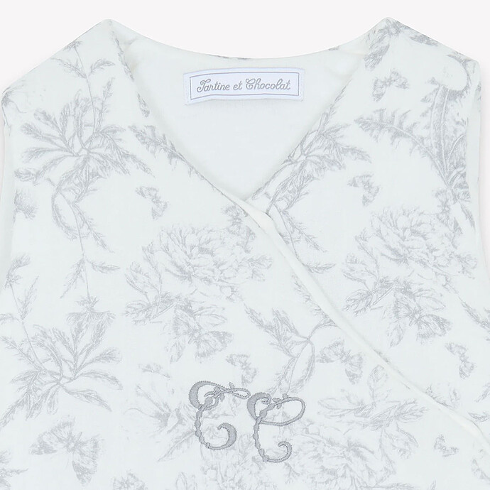 Achat Gigoteuse Mi-saison Toile de Jouy Gris Clair - 6/18 Mois