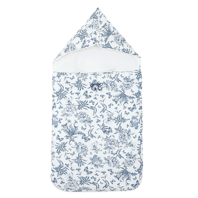 Nid d'Ange - Toile de Jouy Bleu Tartine et Chocolat