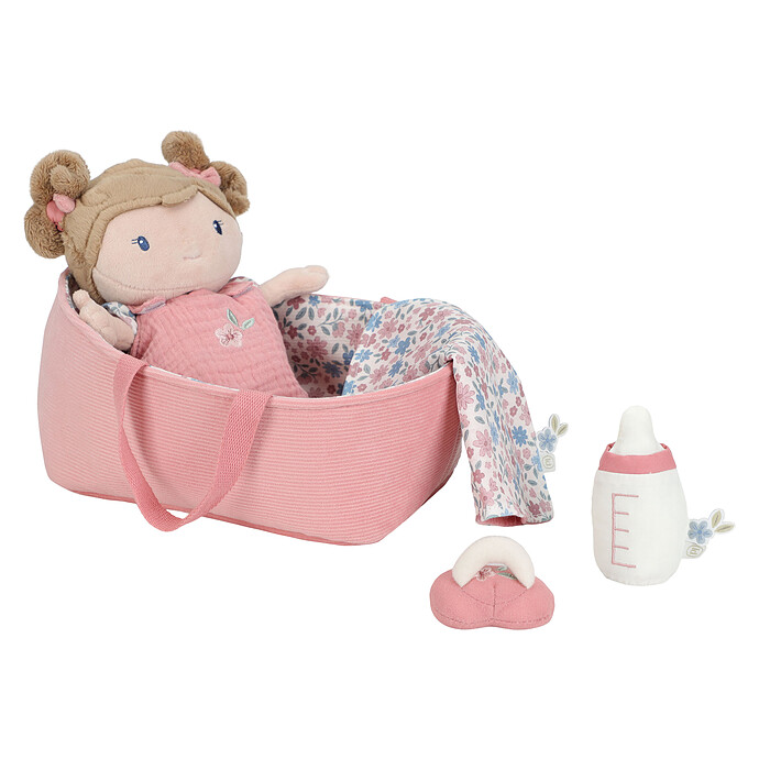 Set Couffin et Poupon Bébé Rosa Little Dutch