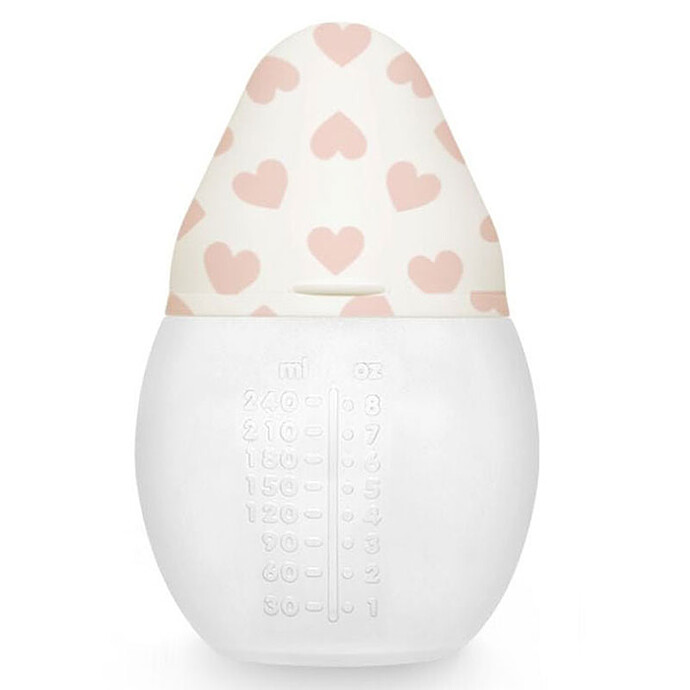 Biberon BibRond Full of Love Pink - 240 ml  Elhée