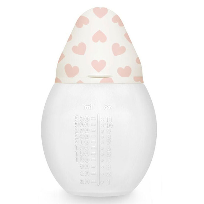Biberon BibRond Full of Love Pink - 330 ml  Elhée