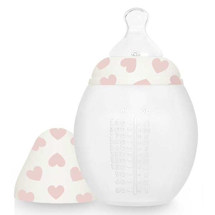 Biberon BibRond Full of Love Pink - 330 ml  Elhée