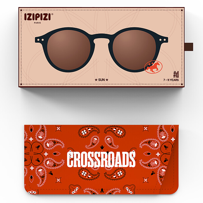 Lunettes de Soleil Junior #D 7/11 Ans - Black Road  pas cher