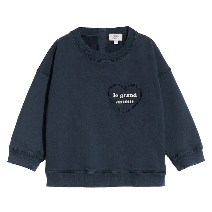 Sweat Le Grand Amour Charbon - 4 Ans émoi émoi