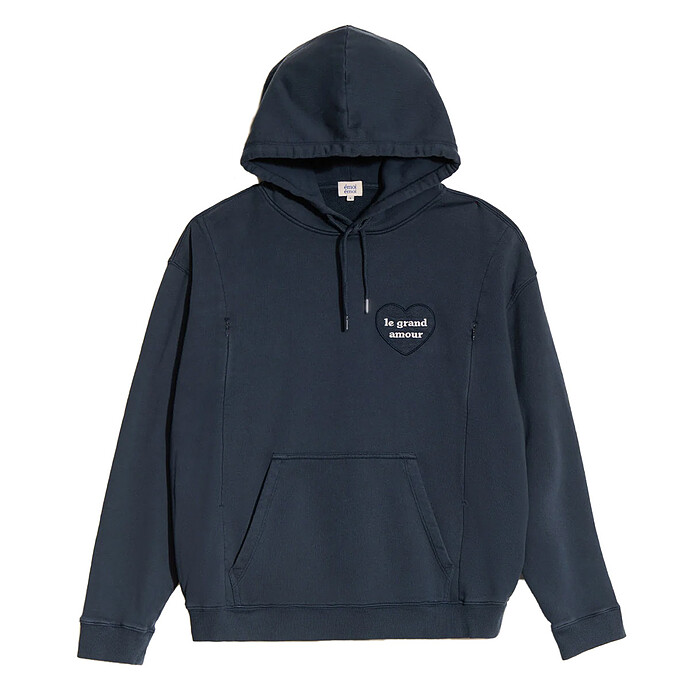 Hoodie d'Allaitement Le Grand Amour Charbon - L émoi émoi