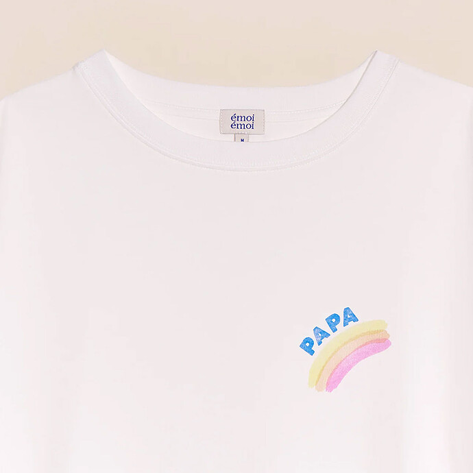 Avis T-shirt Papa Rainbow - S 