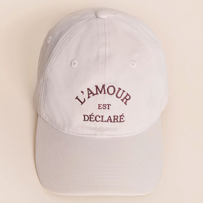 Casquette L'Amour est Déclaré - Ivoire et Chocolat émoi émoi