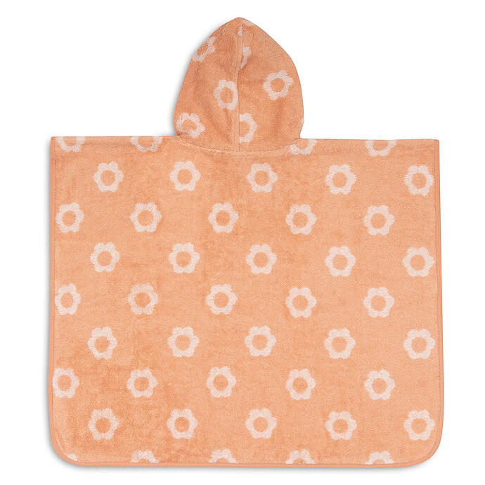 Avis Poncho de Bain Eponge Jacquard Réversible - Flower Blush