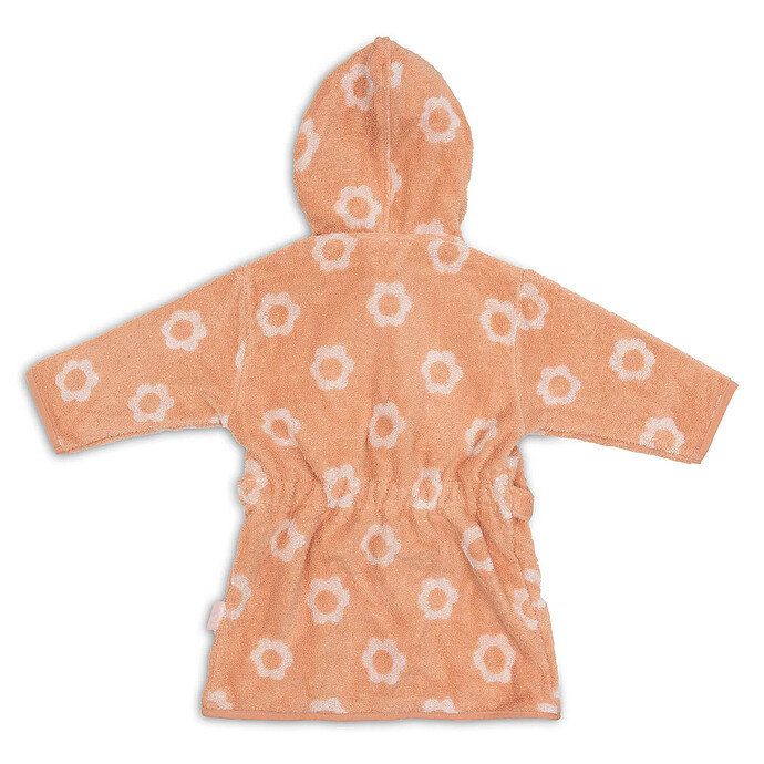 Peignoir de Bain Eponge Jacquard Flower Blush - 1/2 Ans Jollein