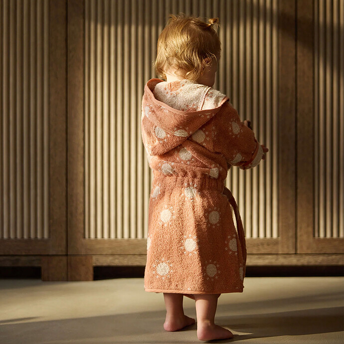 Avis Peignoir de Bain Eponge Jacquard Sun Light Terra - 1/2 Ans 