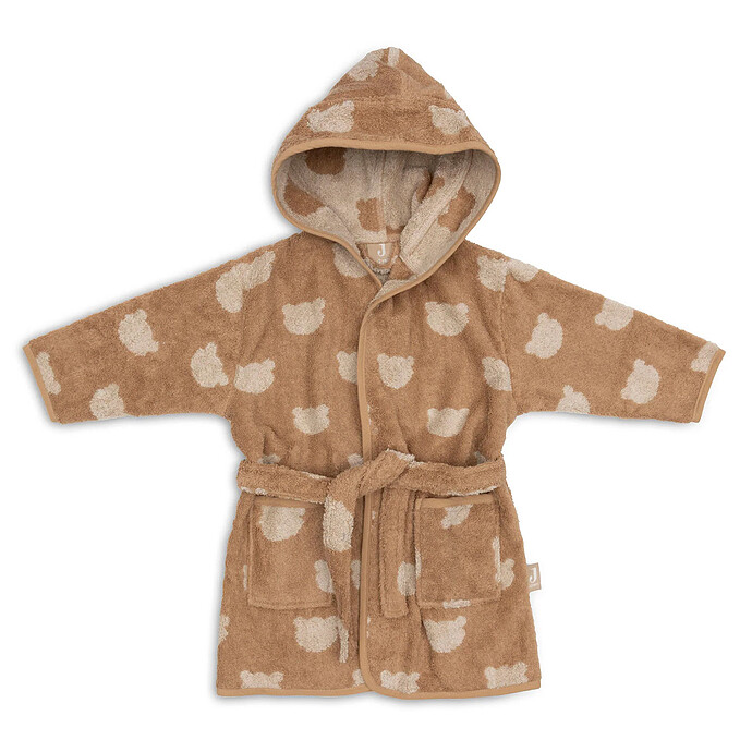 Peignoir de Bain Eponge Jacquard Teddy Bear Biscuit - 1/2 Ans Jollein
