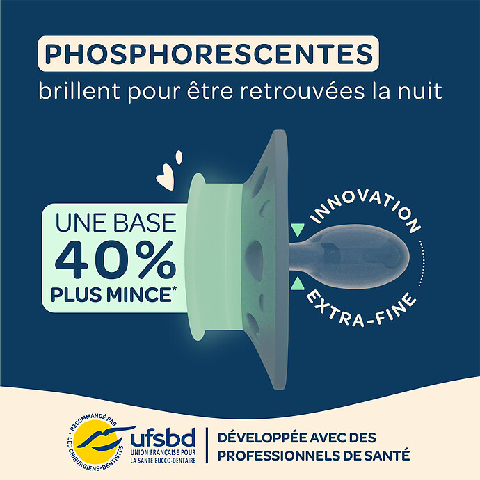 Avis Lot de 2 Sucettes Anatomiques Nuit Rose et Beige - 18 Mois +