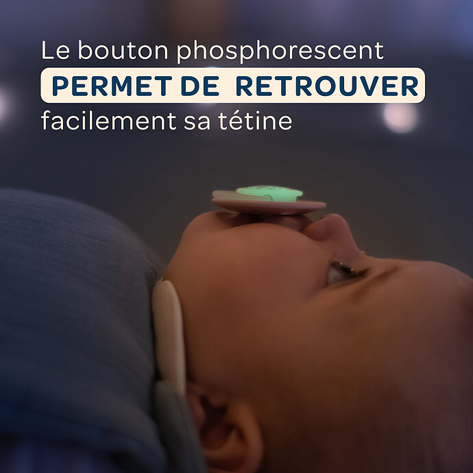 Achat Lot de 2 Sucettes Rondes Nuit Rose et Beige - 6 Mois +