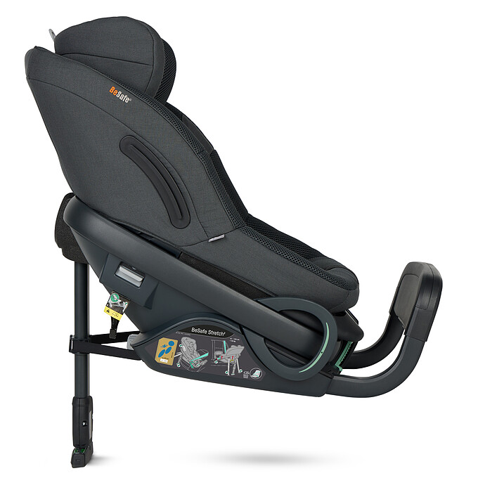Siège Auto Stretch² i-Size Groupe 0/1/2 - Anthracite Mesh BeSafe