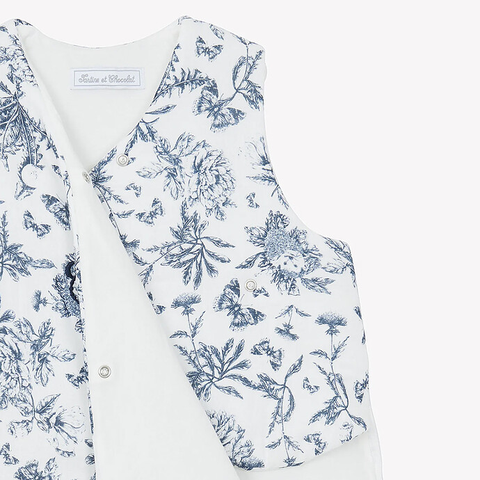 Achat Gigoteuse Mi-saison Toile de Jouy Bleu - 6/18 Mois