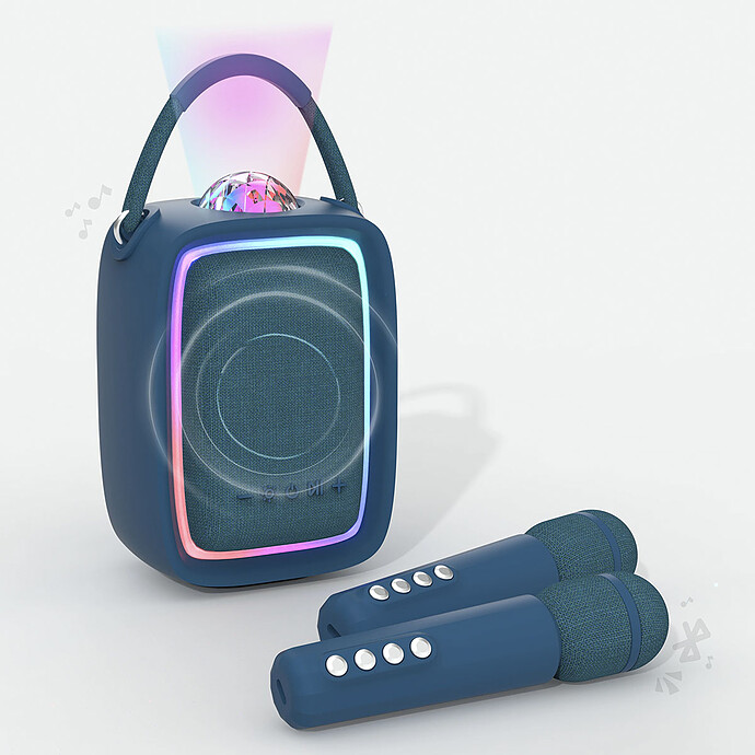 Enceinte Karaoké Portable avec Projecteur Singy Party - Dark Blue MOB