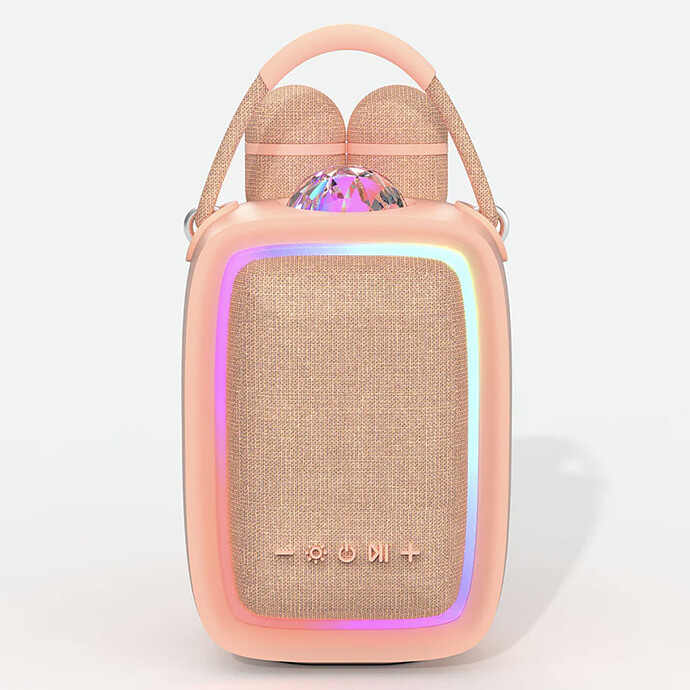 Enceinte Karaoké Portable avec Projecteur Singy Party - Pink MOB