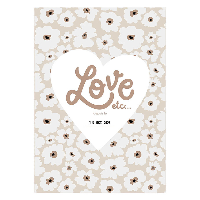 Affiche Love Etc...- A4 Les Petites Dates