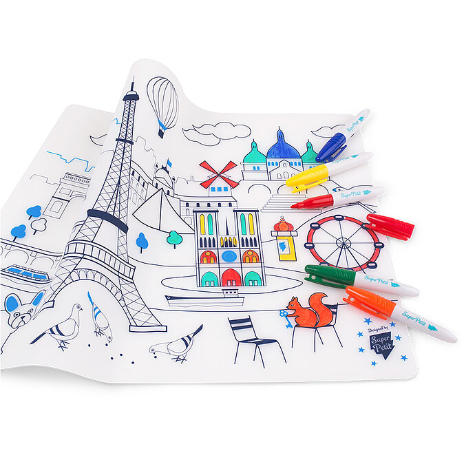 Avis Set de Table à Colorier et ses 5 Feutres - Paris