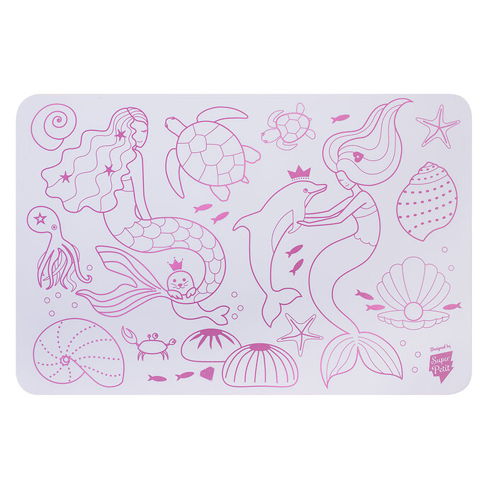 Achat Mini Set de Table à Colorier et ses 4 Feutres - Les Sirènes