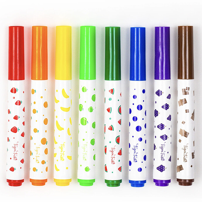 Lot de 8 Feutres Parfumés Tiger Tribe