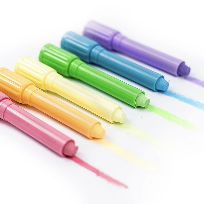 Lot de 6 Crayons de Soie Pastel Tiger Tribe