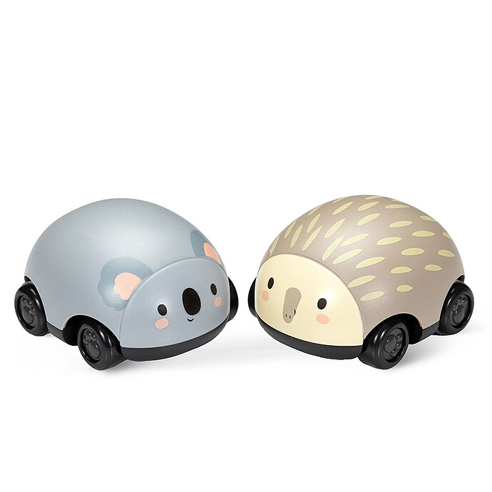 Lot de 2 Véhicules à Friction Zoomies - Koala et Porc-épic Tiger Tribe