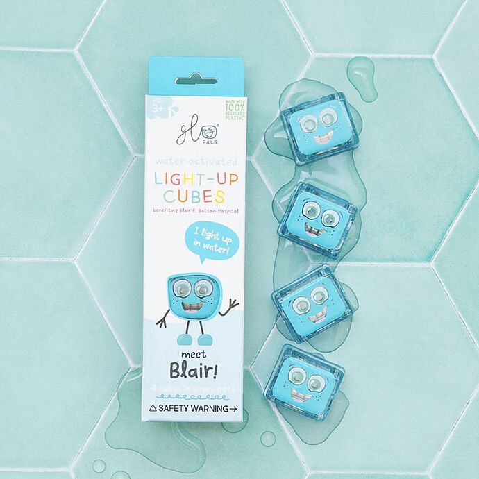 Lot de 4 Cubes Lumineux - Blair Bleu pas cher