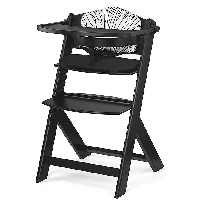 Chaise Haute ENOCK avec Coussin - Noir Kinderkraft