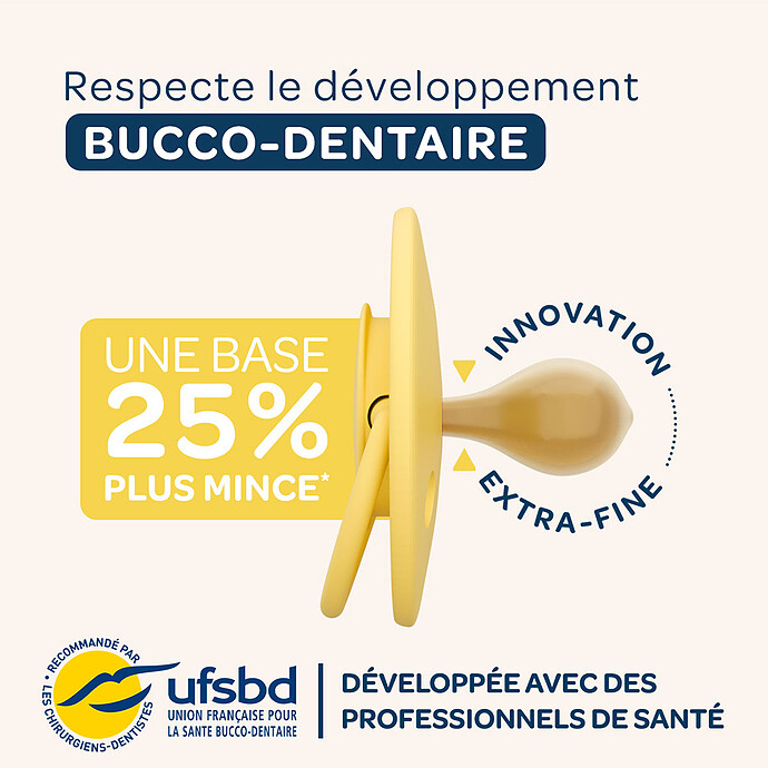 Lot de 2 Sucettes Rondes Originale Rose et Beige - 6 Mois + Biolane