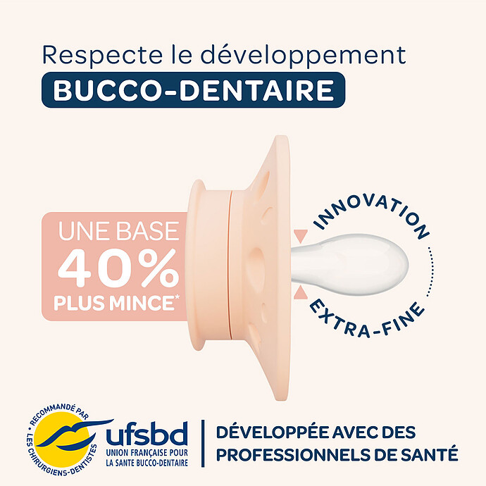 Lot de 2 Sucettes Anatomiques Essentielle Bleu et Beige - 0/6 Mois Biolane