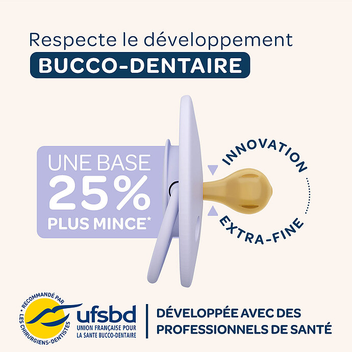 Lot de 2 Sucettes Rondes Originale Bleu et Beige - 0/6 Mois Biolane